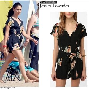 Urban Outfitters Staring At Stars Floral Romper